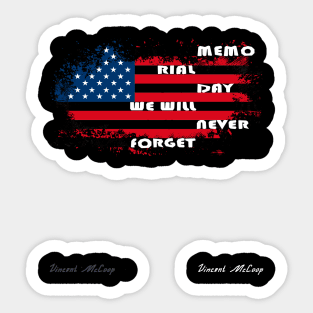 Memorial Day USA Sticker